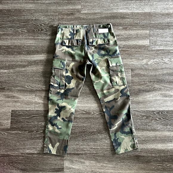NWOT RE/DONE Originals Cargo Pants Camo Size 27 Green Military Utility Pockets - Picture 16 of 16